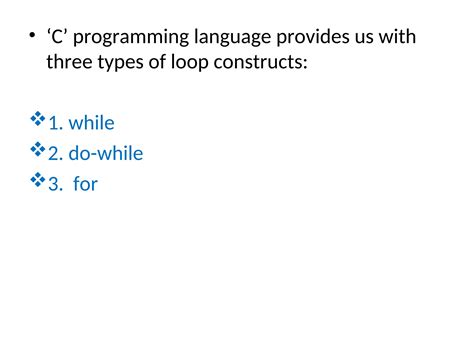 Image result for C Programming Looping Statements