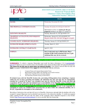 Fillable Online Letter of Clarification No. 2 Title: Chambers County ...