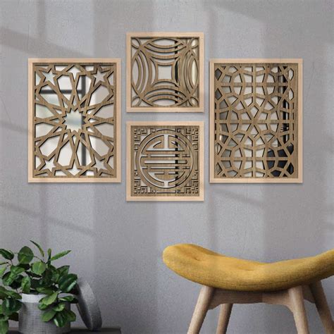 Decorative Mirror Wooden Wall Hanging for Home Decor - Wooden Jharokha ...