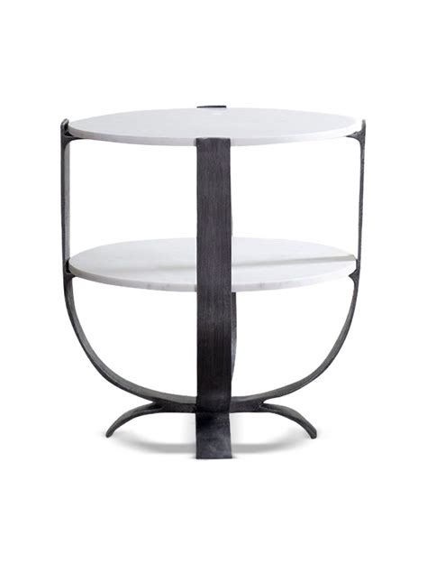 Steen marble accent table.-Steen Marble Accent Table-IAAH