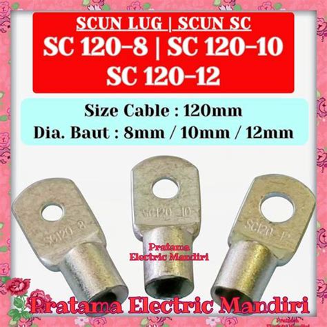 Jual [ECER=PCS] SCUN CABLE LUG SKUN KABEL SC SC120 SC-120-10 SC120-10 ...