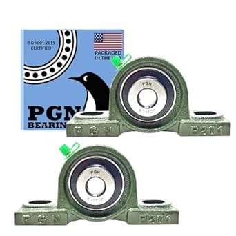 PGN - UCP201-8 Pillow Block Mounted Ball Bearing - 1/2" Bore - Solid ...