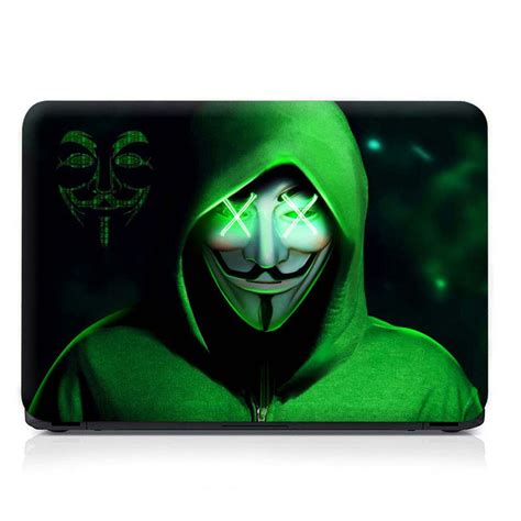 Full Panel Laptop Skin - Hacker Anonymous Green – SkinsLegend