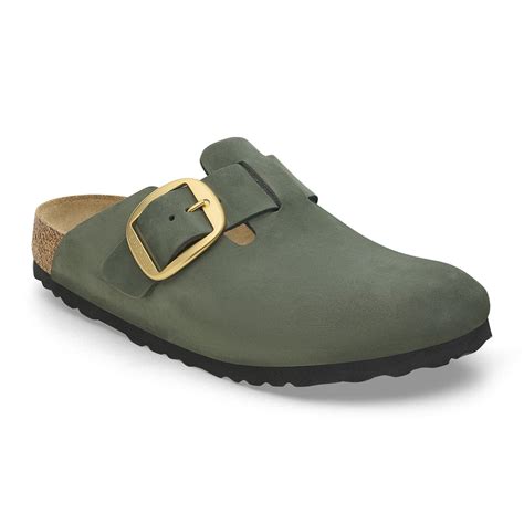 Buy Green Boston Big Buckle Nubuk Leather Online in India - BIRKENSTOCK