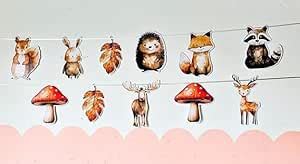 The Banner Company Woodland Animals Theme Printed Cut Outs for Bunting ...