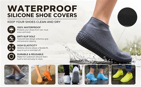 Buy Havekigra Waterproof Silicone Shoe Covers, Reusable, Foldable, Non ...