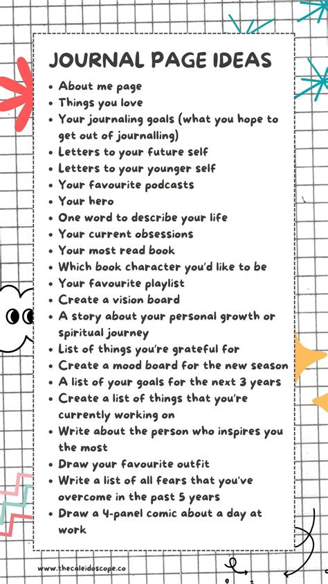 Journal ideas – Artofit