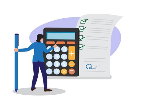 Businesswoman with cost estimate calculator from project document project cost estimation ...