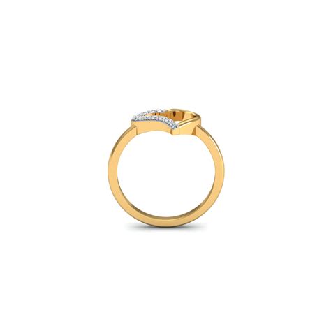 Studded Half Heart Ring