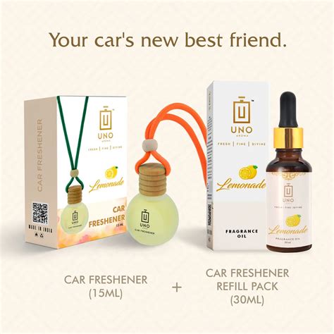 Lemonade Hanging Car Freshener – Zesty & Uplifting – UNO Aroma