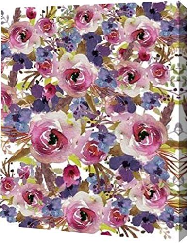 Buy PrintArt GW-POD-48-TA1733-19x24 Purple Floral Collage,19" x 24 ...
