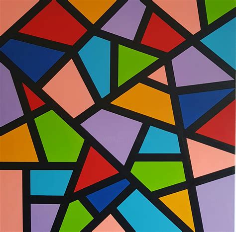 Geometric Abstract Painting, Painting by Ana Von Laff | Artmajeur