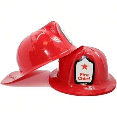 Child Size Fireman Firefighter Fire Chief Hats (12 Pack) Plastic Kids ...