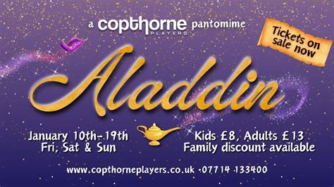 Aladdin - a Copthorne Players pantomime, Copthorne Village Hall ...