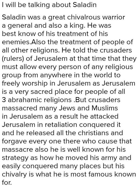 Write 8-10 sentences about a great warrior or king whom you admire ...