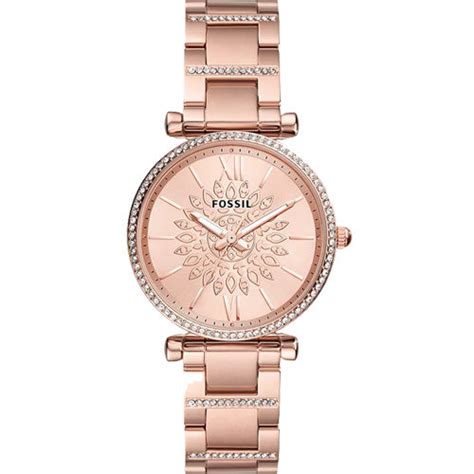 Fossil Carlie Rose Gold Dial Women 35mm – Zimson Watch Store