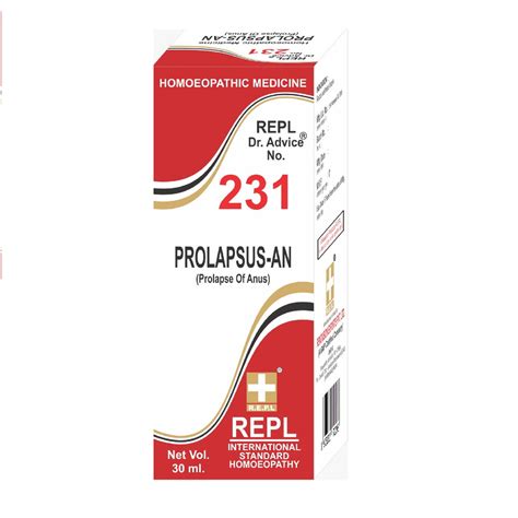 homeopathy REPL Dr Adv No 231 prolapsus-an drops buy online – Homeomart