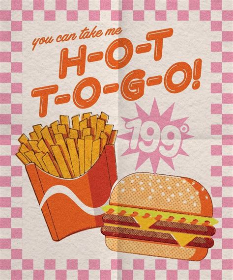 Hot Dog and French Fries on a Pink Checkered Tablecloth