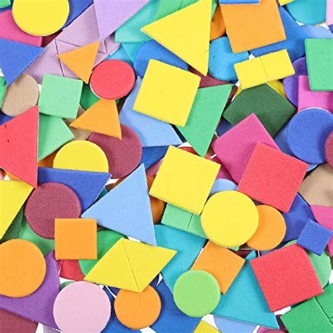 Buy Sumind 1000 Pieces Assorted Colors Foam Geometry Stickers Mini Self ...