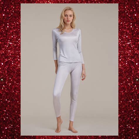 Real Silk Life | Lightweight 100 Silk Thermal Underwear Set For Women