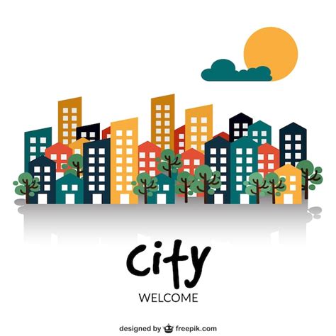 Welcome to the city | Free Vector