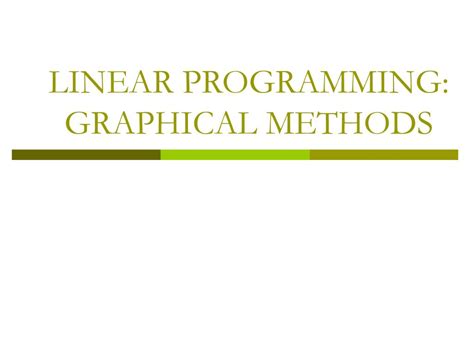 Image result for Linear Programming Methods