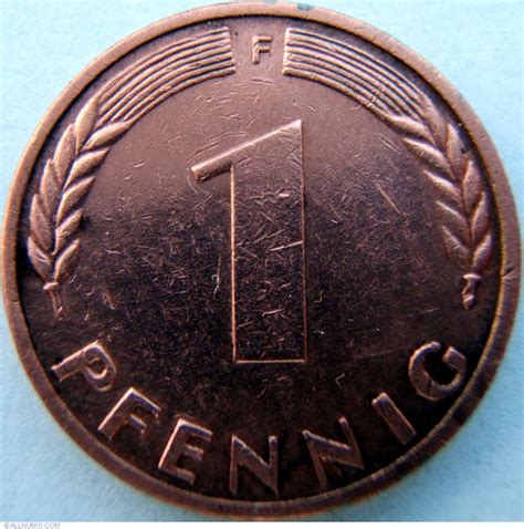 1 Pfennig 1950 F, Federal Republic - 1950-2001 - 1 Pfennig - Germany ...