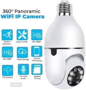 OSHSIZ BULBCAM V380 Pro Pan and tilt WiFi 2MP Ultra HD IP CCTV with ...