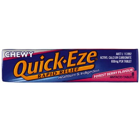 Quick eze rapid relief peppermint 8 chewable antacid tablets – Artofit