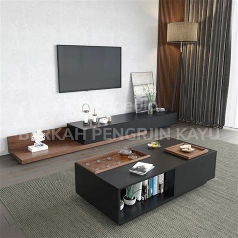 Jual meja tv moderen minimalis bahan kayu mahoni perhutani,ukuran ...