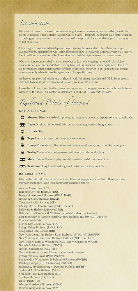 Rail USA Museums & Trips Guide & Map Eastern States India | Ubuy