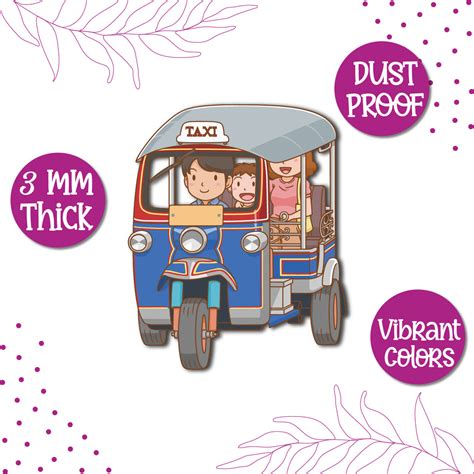 Tuk Tuk Wooden Fridge Magnet – Bhai Please India