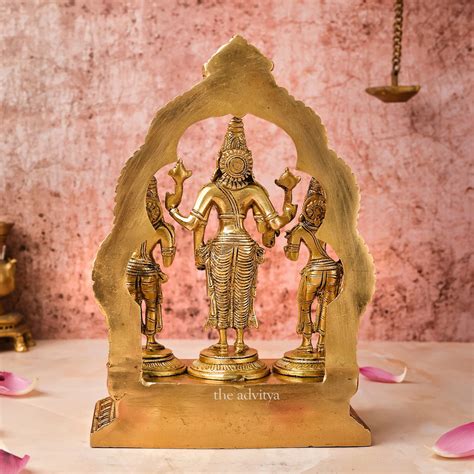 The Advitya | Lord Vishnu With Bhudevi & Sridevi Same Base