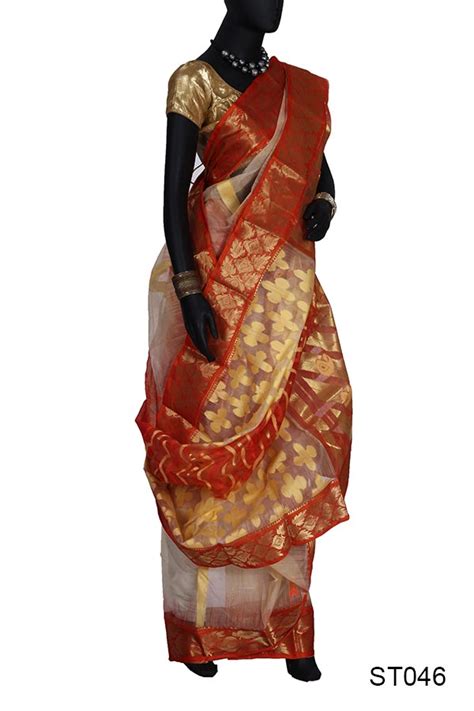 Designer Handloom Tant Bengali Saree – banglarsare