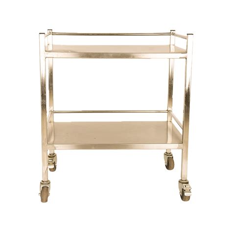 Inaithiram MSIT2RPU Mild Steel 2 Shelves Instrument Trolley