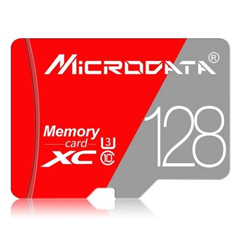 MICRODATA 128GB Class10 Red and Grey TF(Micro SD) Memory Card– UNIQKART