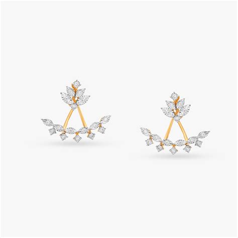 Natures Elegance Diamond Stud Earrings