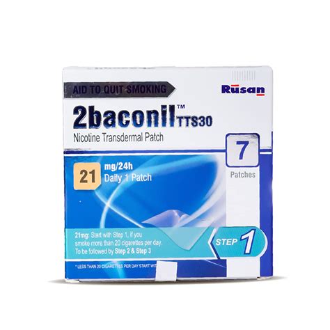 Buy Rusan 2baconil Nicotine Transdermal Patch 21mg/24h | Helps to Quit ...