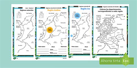 Mapa politico de Colombia para colorear