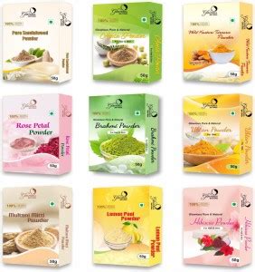 glowious sandal,Rose,Multani Mitti,Kasturi Turmeric,Lemon,Amla,Hibiscus ...