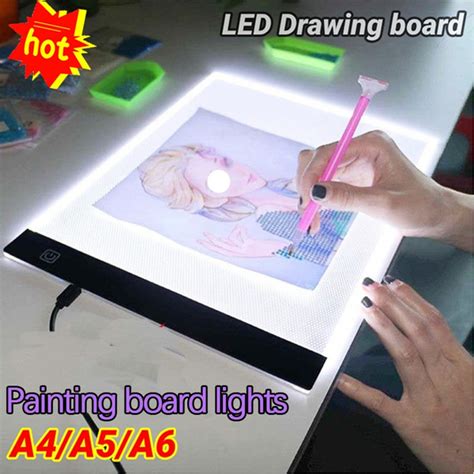 A3 A4 A5 LED Light Box Tracing Drawing Light Pad Table Stencil Display ...