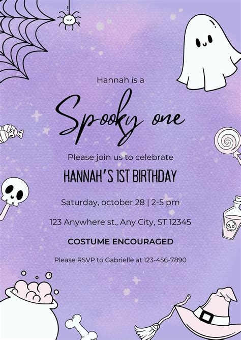 Free custom printable Halloween invitation templates | Canva