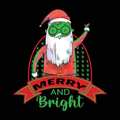Merry and Bright Christmas t shirt 14402652 Vector Art at Vecteezy