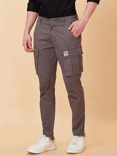 Being Human Men Slim Fit Cargo-Charcoal