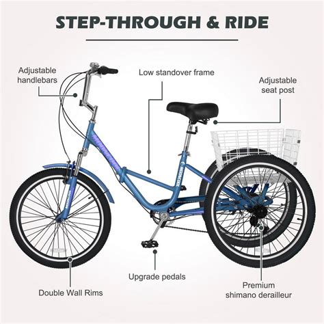 Adult Folding Tricycles, 7 Speed Folding Adult | Ubuy India