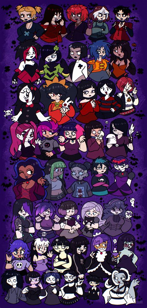 Goth Girls (Part 2) by CosmicCrayons on DeviantArt
