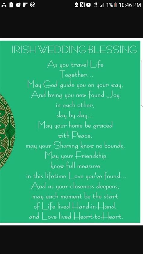 Irish wedding blessing...as you travel life together 60 photos ...