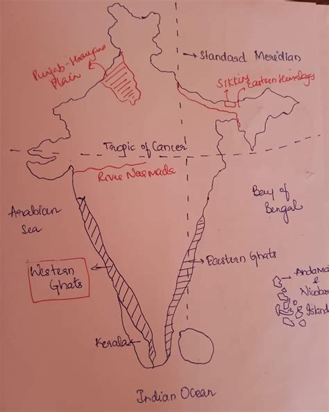 Q.4(A) Mark the following in the outline map of India. Write the names ...