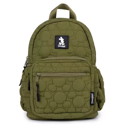 Mickey Icon Quilted Backpack in Olive for Adults