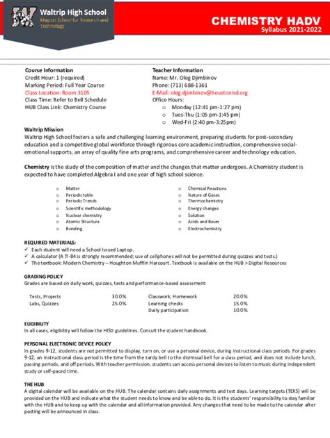 Fillable Online Pre AP Biology Syllabus - houstonisd.org Fax Email ...